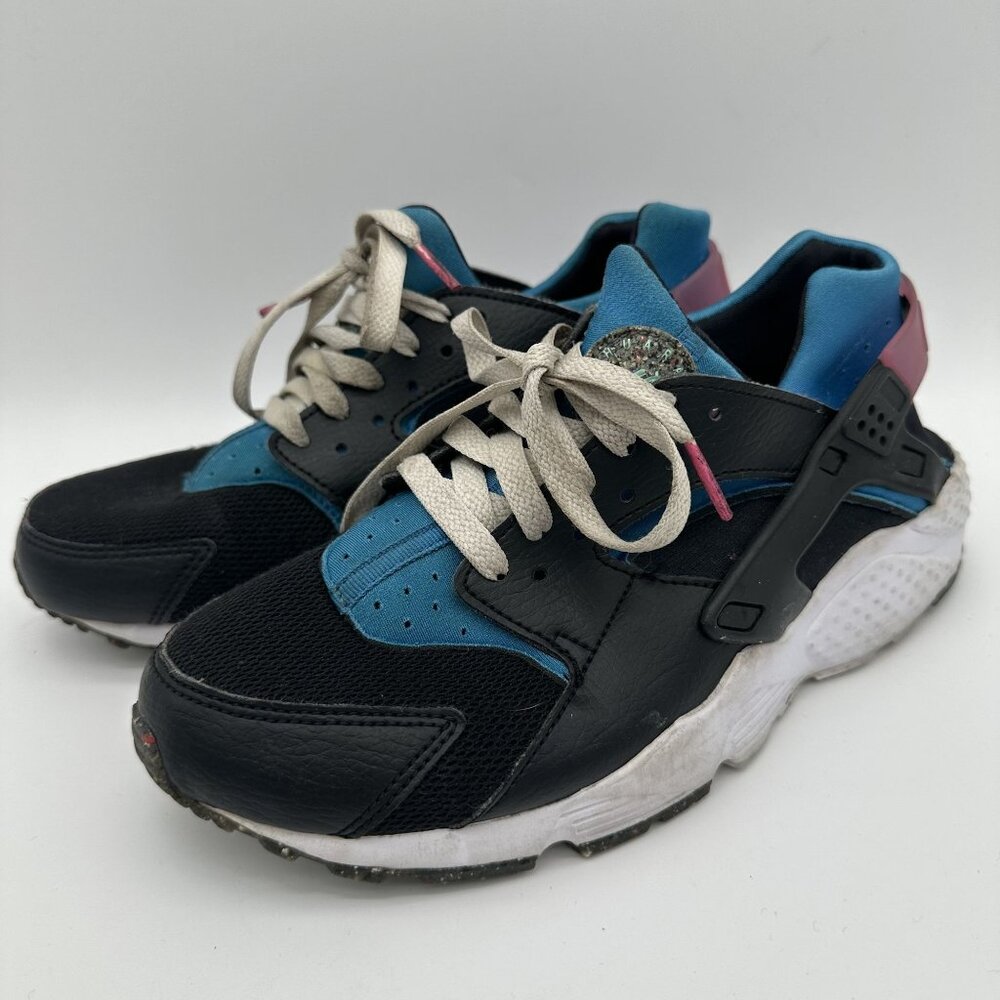 Nike Air Huarache Sneakers Size 7Y Black/Blue/Pink Youth Shoes
